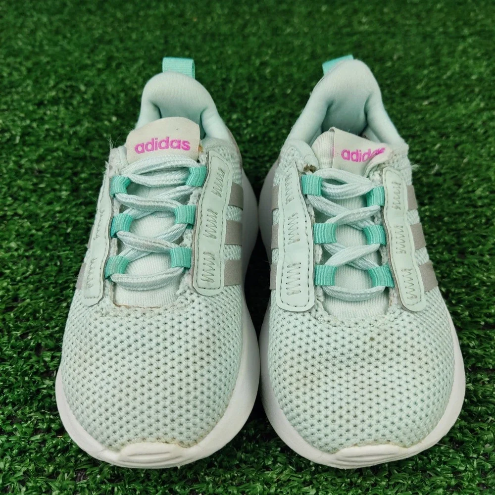 Adidas Sneakers Kids 5K Mint Green Tensaur Run 2.0 Athletic Mesh GV7403